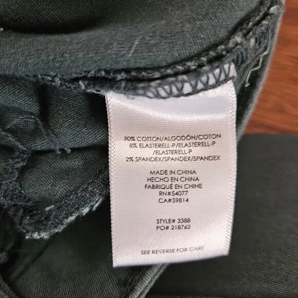 Cabi Skinny Dark Green Jeans Sz 2 - Picture 10 of 12